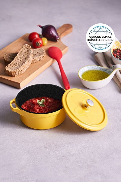 Karaca Biodiamond Candy Mini Döküm Tencere 12 Cm Sarı