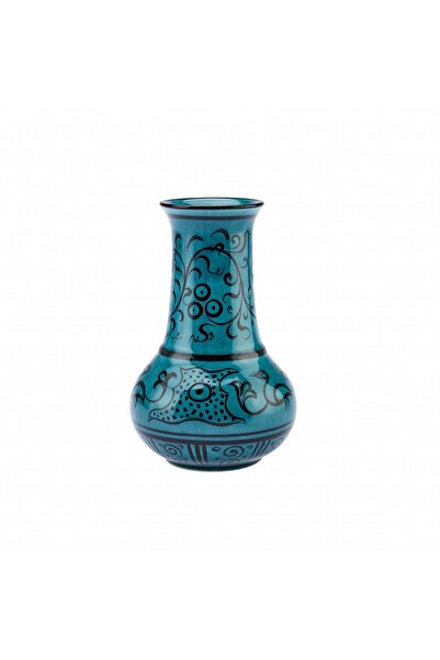 Karaca Paye Selçuklu Çini El Yapımı Vazo Mavi