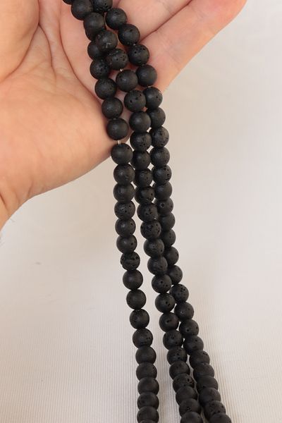 CessNova Lava 8mm Natural Stone String - Certified (1 Piece)