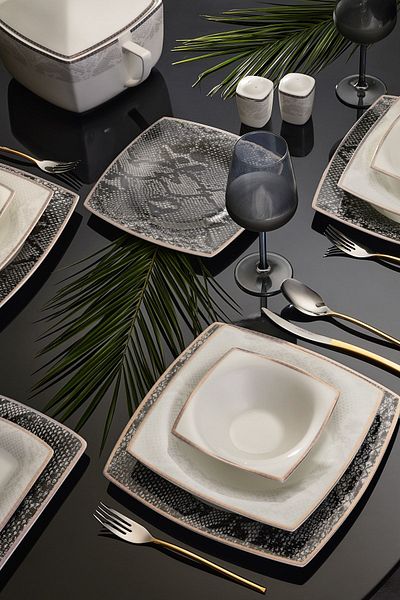 Karaca Fine Pearl Şahmeran 26 Pieces Pearl Breakfast Set for 6