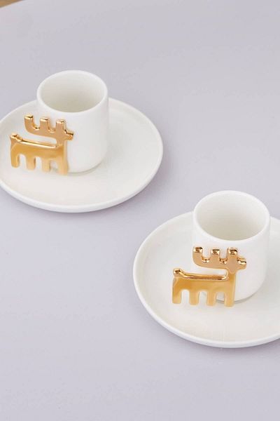 Karaca 50th Anniversary Signature Collection Kaffeetassen-Set für 2 Personen 80 ml