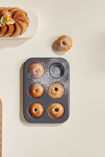Karaca Goya Carbon Steel 6-Piece Muffin Cake Mold/Tart Mold