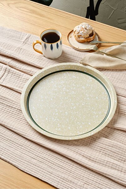 Karaca Henry Metal Tepsi Krem 35 Cm