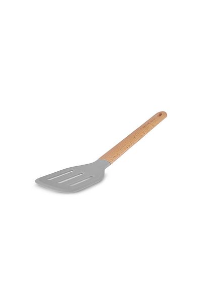 Karaca Refika - 34.3 cm Silicone Corrugated Wooden Handle Spatula