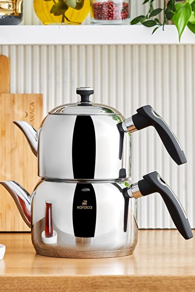 Karaca Asiye Indüksiyon Tabanlı Mini Çelik Çaydanlık Takımı