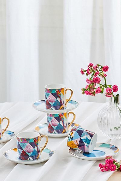 Karaca Porto Set of 6 Coffee Cups 90 Ml