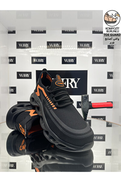 e&e Çok Hafif S1 Tam Ortopedik Tabanlı Spor İş Ayakkabısı Kompozit Burun Koru...
