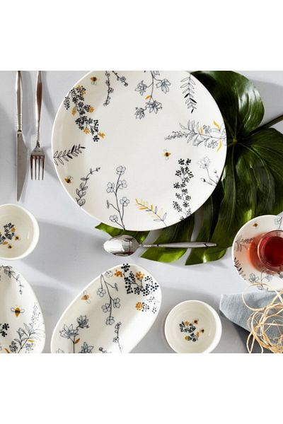 Karaca Bonita Black 26 Piece Breakfast Set for 6 People