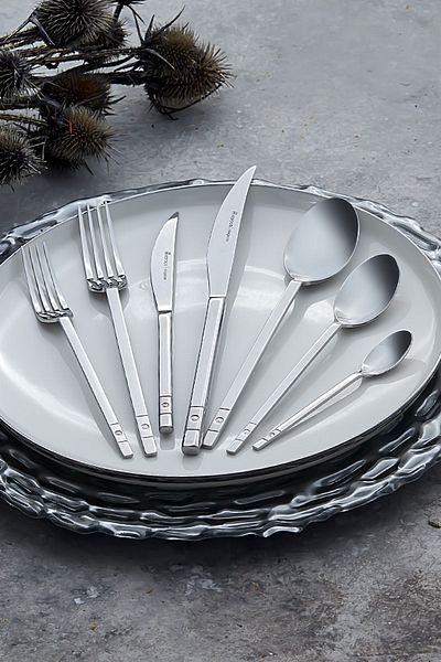 Karaca Jayden Elegance Knife and Fork Set for 12 People - 84 Pieces Boxed