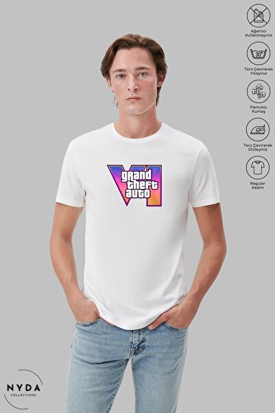 Nyda Collections Unisex velika pamučna majica kratkih rukava sa okruglim izre...