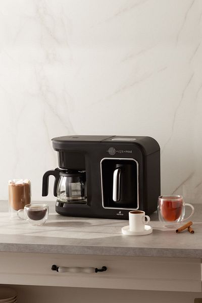 Karaca Hatır Plus Mod 5 In 1 Essential Kaffeemaschine Schwarz Chrom