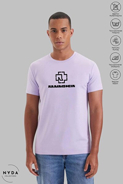 Nyda Collections Rammstein majica sa printom, unisex, oversize, pamučna - okr...
