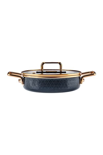 Karaca Sahan Anthracite with Crystal Enamel Lid 20 cm