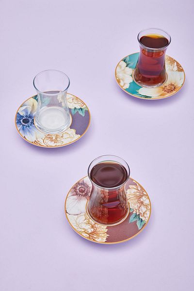 Karaca Serra 12-Piece Tea Set for 6 People