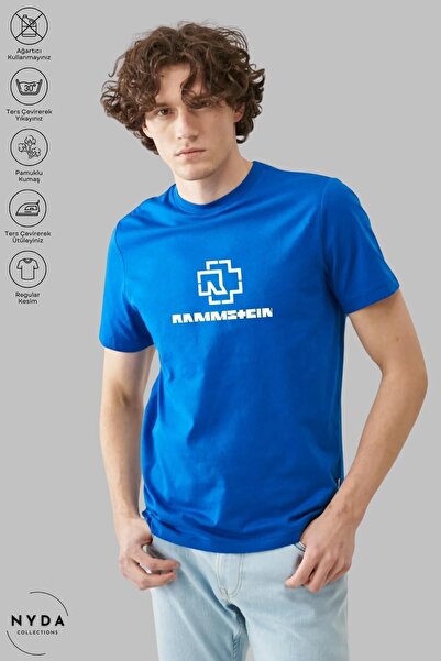 Nyda Collections Unisex Oversize kroj okrugla kragna Pamuk Rammstein Štampano...