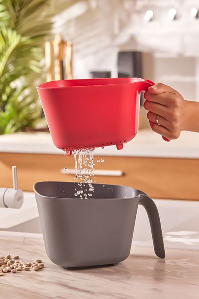 Karaca Nell Gray Red 2-Piece Strainer
