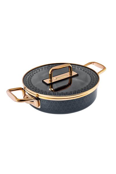 Karaca Sahan Anthracite with Crystal Enamel Lid 20 cm