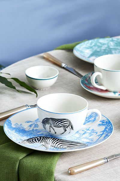 Karaca New Jungle 26 Piece New Bone Breakfast Serving Set for 6 Persons