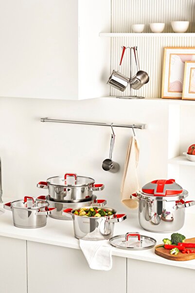 Karaca Merlot Indüksiyon Tabanlı 17 Parça Çelik Çeyiz Seti