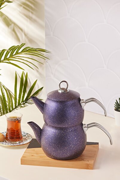 Karaca Biogranit Steel Plus Midi Çaydanlık Takımı Mor