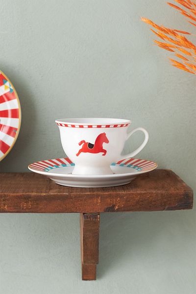 Karaca 90 ml Single Coffee Cup Set - Circus