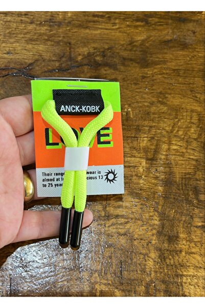 Gönülden Tasarım Неоновий зелений дизайн з шнурками - вишивка з гербом 7x3 см