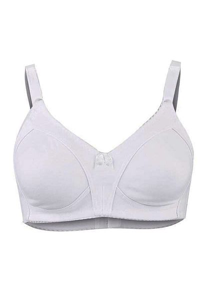 bonbonetti chocolate baby&kids Women's White Combed Cotton Comforting Bra 351