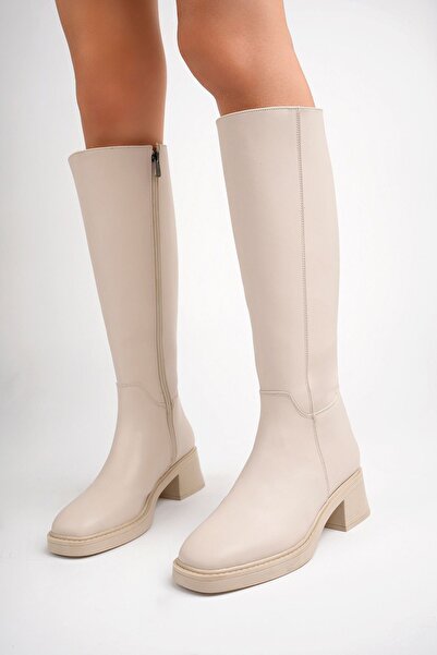 meyra'nın ayakkabıları Γυναικείες μπότες Nude Color - Σχέδιο Blunt Toe