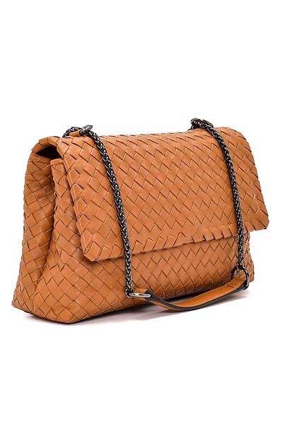 Sofia Baldi Tan Leather Bigbraided Women's Bag