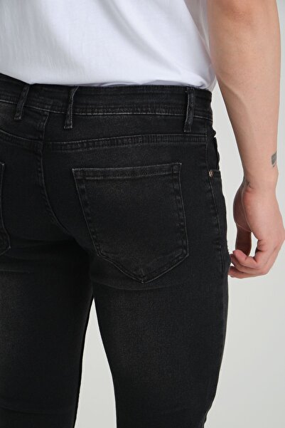 OneZero Anthracite Men's Skinny Fit Destroy Trousers