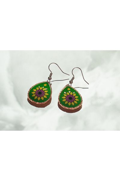 Reckless Style Copper Patterned Earrings