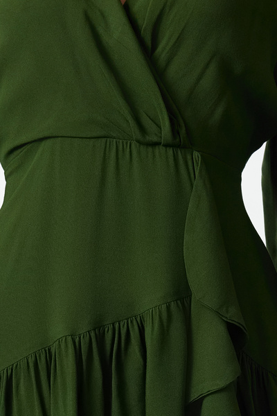 Trendyol Collection Σκούρο πράσινο φόρεμα με απλό σχέδιο - TWOAW24EL00550