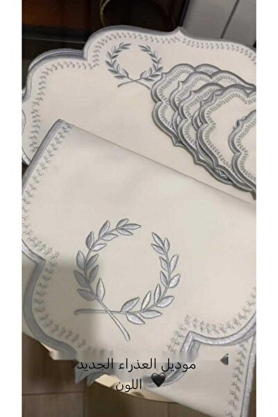 HİFA طقم الخدمة الأمريكية والعداء (13 قطعة) أبيض-فضي