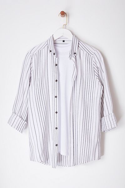 Edit by Trendyol Men's Shirt White Slim Woven - Tedaw25Go00005