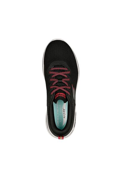 SKECHERS Women Go Walk Lace Up Outdoor Shoes, Black
