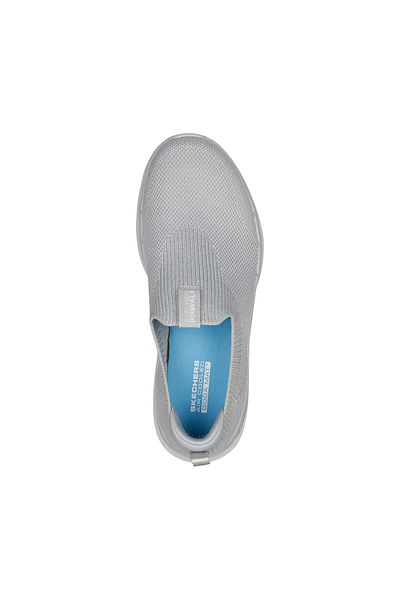SKECHERS Women Go Vibrant Smile Slip On Walking Shoes, Grey