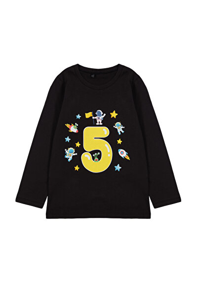 TRENDYOLKIDS 3 db nyomott pamut pólókészlet fiúknak - narancssárga, sötétkék, fekete TKDAW25TS00012