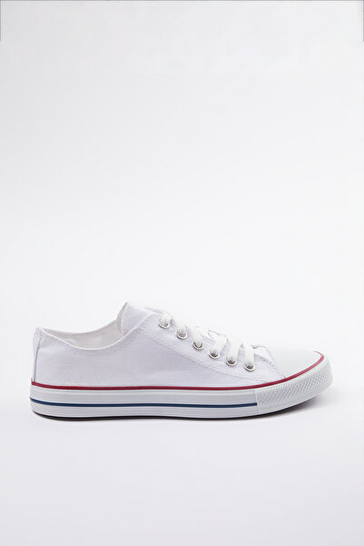 TRENDYOL SHOES Férfi sportcipők - fehér, lapos, fűzős - TAKAW25SN00011