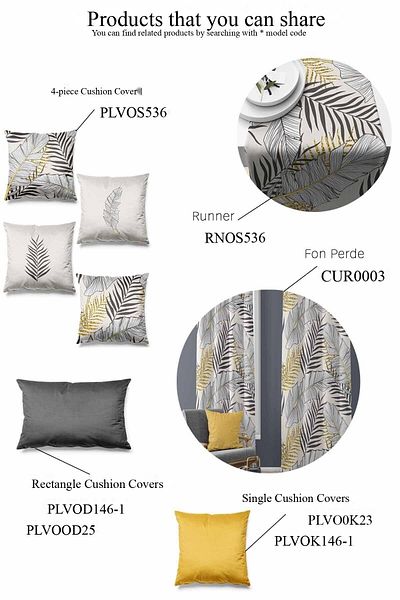 Pilloveland Set of 4 Suede Throw Pillow Covers with Double Side Printed Golden Palm Pattern
