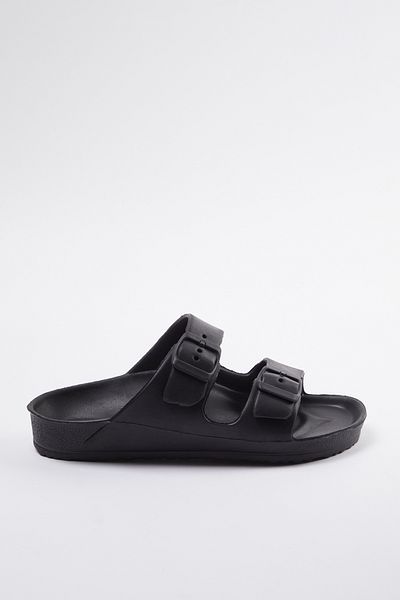 TRENDYOL SHOES Women's Eva Slippers - Black Double Banded Takaw25te00002