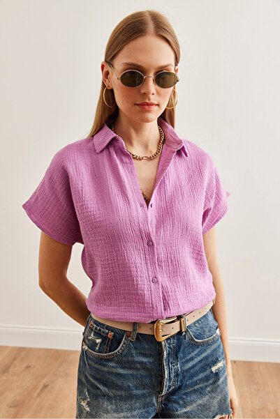 Olalook Lila Bat Muslin női ing - Gml- 19001215