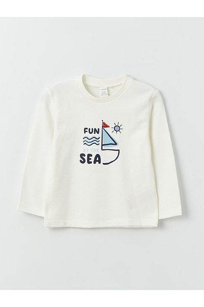 LC Waikiki Baby Boy - Μακρυμάνικο μπλουζάκι με λαιμόκοψη και στάμπα