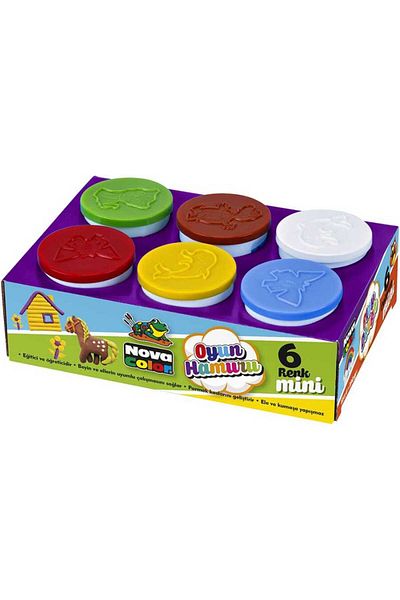 Nova Color Play Dough Mini 6 Pack Nc-4108
