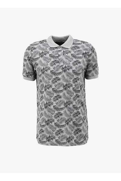 Lee Cooper Lcm 242040   - Lee Cooper Newjoseph Men's Polo Collar T-Shirt 232A.Grey