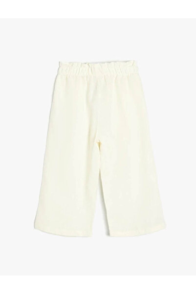 Koton Weiße Hose für Mädchen 4skg40016aw