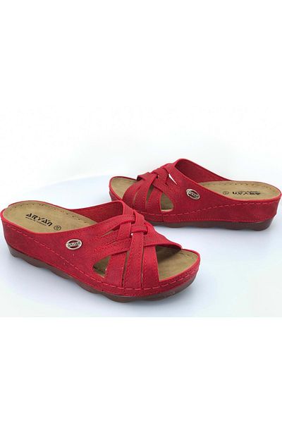 KCMN Aryan D.r Recommended Orthopedic Women's Slippers Red