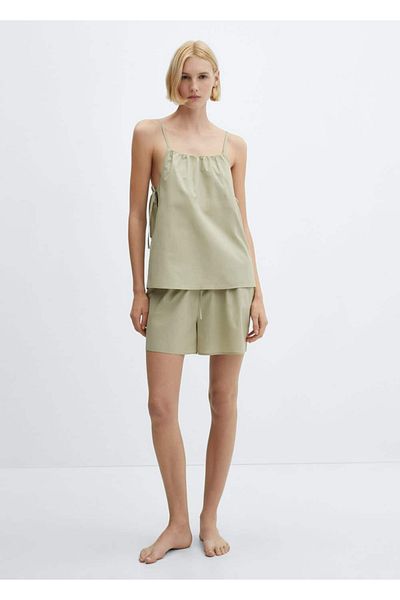 MANGO Woman Pyjama-Bluse aus Baumwolle