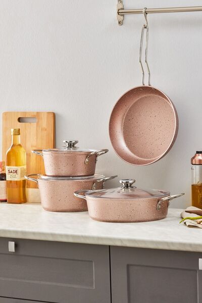 Karaca Ivy Biogranit 7 Parça Tencere Seti Rose