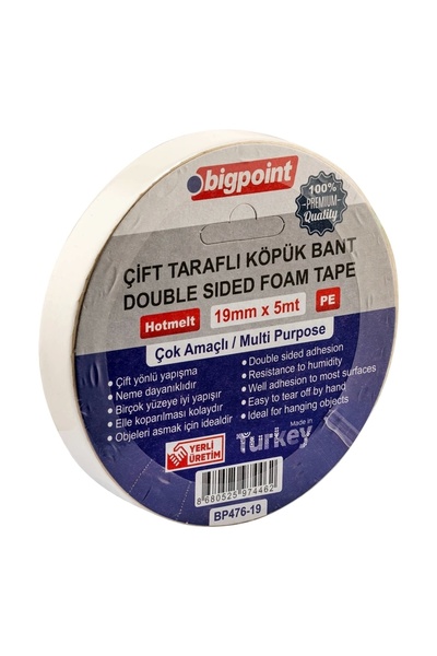 Bigpoint Double Sided Foam Tape 19Mmx5M