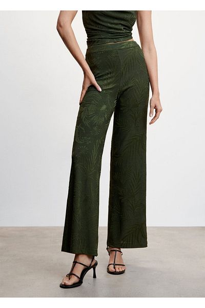 MANGO Woman Pantaloni Palazzo jacquard